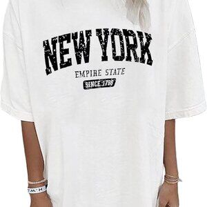 Oversized T Shirts for Women Short Sleeve Summer Loose Vintage Graphic Tees